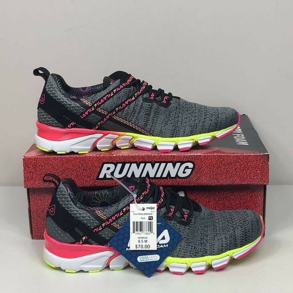 Fila Womens Memory Realmspeed Evo Running Shoes Gray Pink 5RM00570-059 8.5M New - Picture 1 of 11